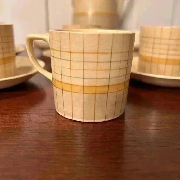 Rare Gray’s Susie Cooper Pottery  Art Deco ‘Sun Buff’ Tea Set 1910-1930’s - Picture 4 of 12